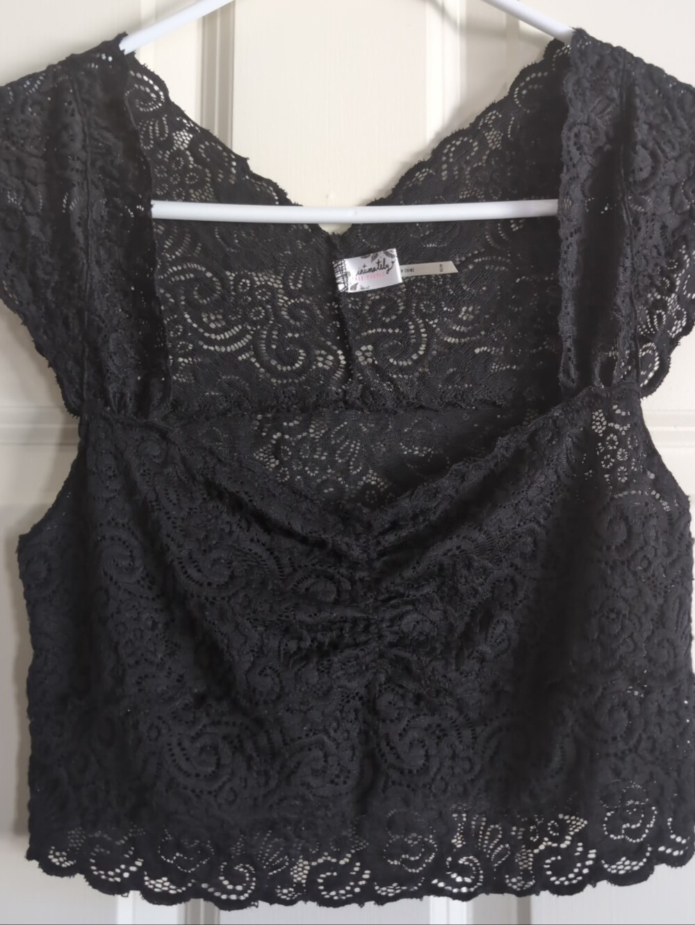 Black lace bralette camisole